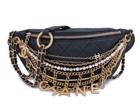 chanel fanny pack with chains|chanel waist bag vintage.